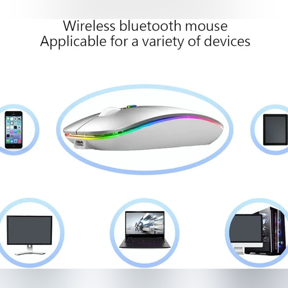 New Wireless mouse 2.4 Link USB receiver, Bluetooth usage ultra slim design - Picture 3 of 5